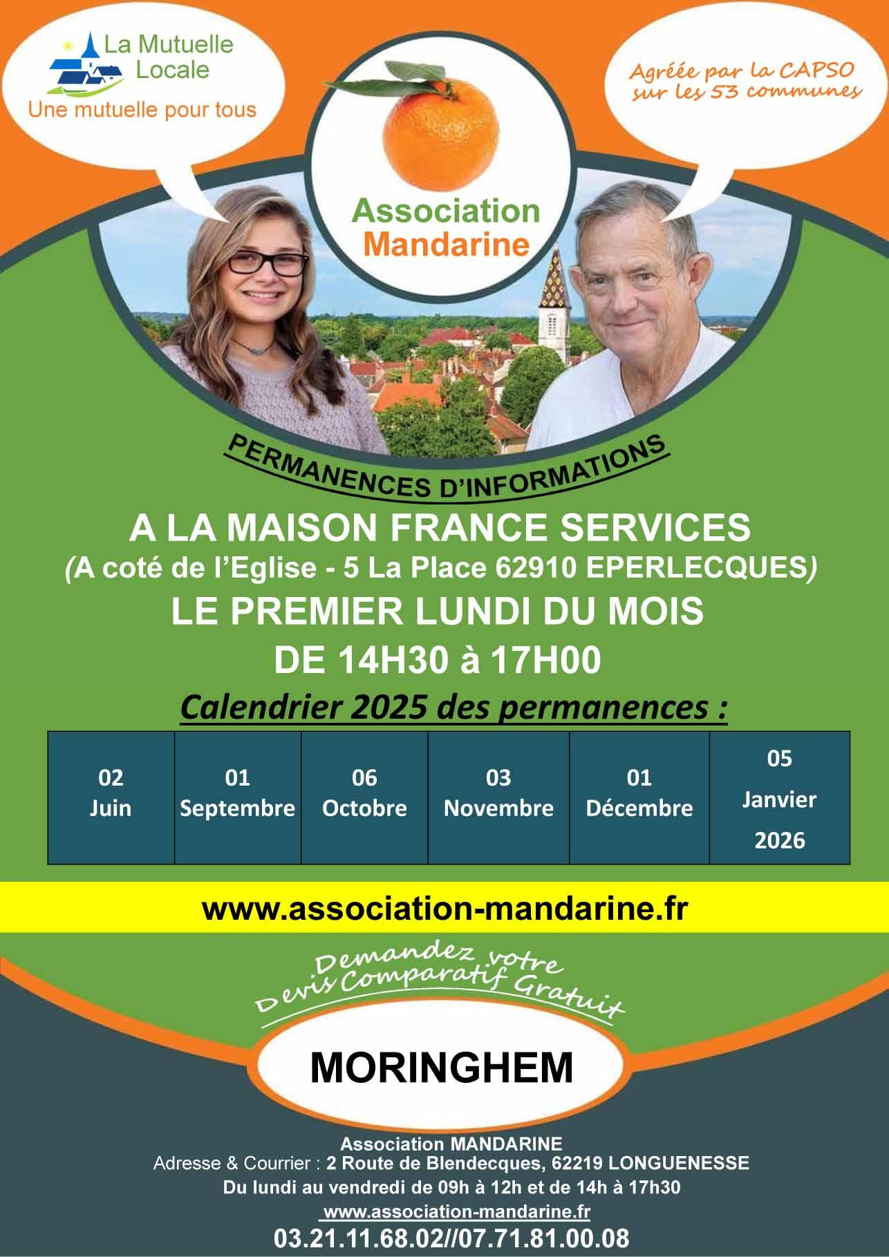 Affiche des permanences 2025 moringhem